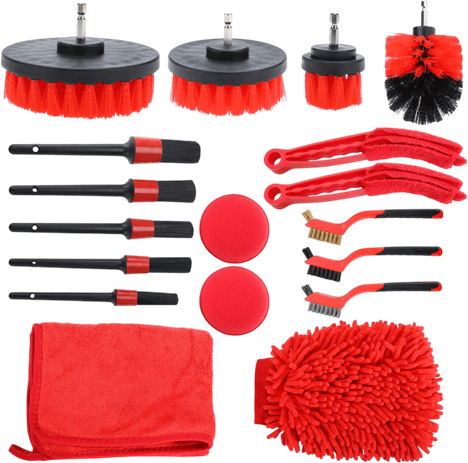 Set de Perii pentru Detailing Auto 18buc