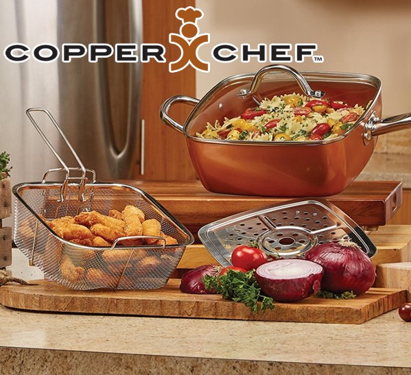 MasterCook 5-în-1: Tigaie, Cratiță, Friteuză, Tavă Și Vas Paste, Varianta Originală (24 cm)